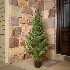 Clearance Kirklands Home Potted Arborvitae Christmas Tree Green