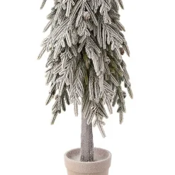 New Kirklands Home Potted Soft Touch Snowy Norfolk Pine Tree, 48 in.
