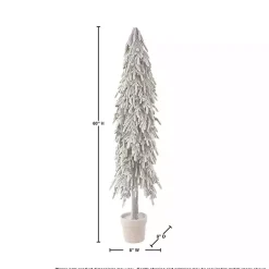 Best Kirklands Home Potted Soft Touch Snowy Norfolk Pine Tree, 60 in.