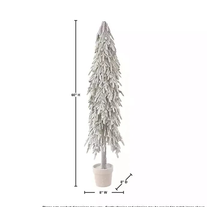Best Kirklands Home Potted Soft Touch Snowy Norfolk Pine Tree, 60 in.