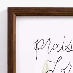 New Kirklands Home Praise the Lord Framed Wall Plaque White