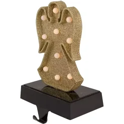 Online Kirklands Home Pre-lit Angel Christmas Stocking Holder Gold