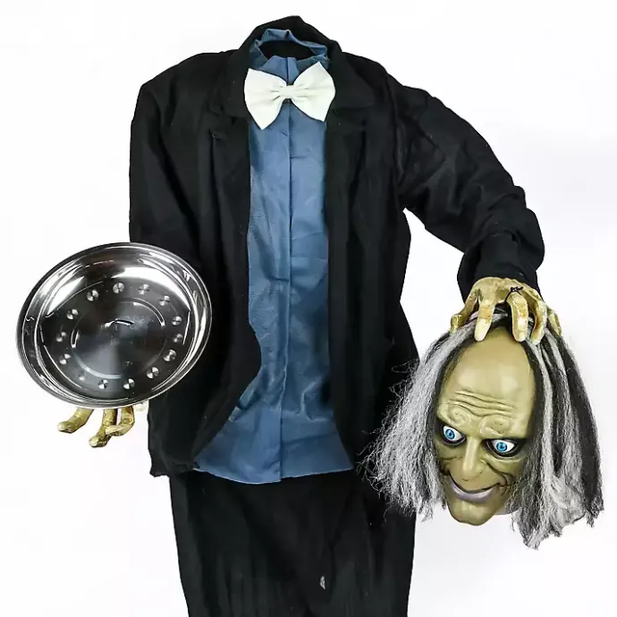 Kirklands Home Pre-Lit Animated Headless Man Outdoor Decoration Black