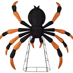 Discount Kirklands Home Pre-Lit Black and Orange Outdoor Spider Decoration
