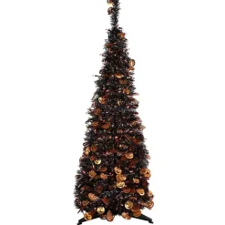 Discount Kirklands Home Pre-Lit Halloween Pumpkin Tree, 4 ft. Black