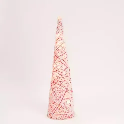 Hot Kirklands Home Pre-Lit Candy Cane Pom Pom Christmas Tree, 32 in.