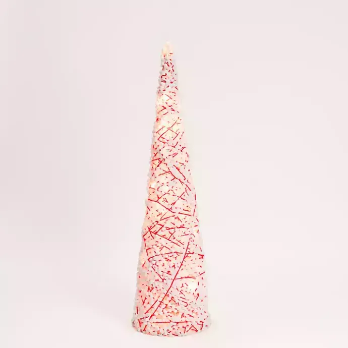 Hot Kirklands Home Pre-Lit Candy Cane Pom Pom Christmas Tree, 32 in.