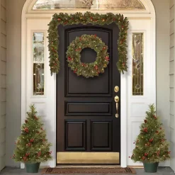 Outlet Kirklands Home Pre-Lit Christmas Tree and Wreath 4-pc. Set Green