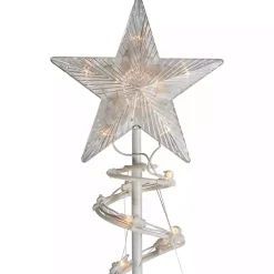 Kirklands Home Pre-Lit Clear Spiral Tree, 6 ft. White