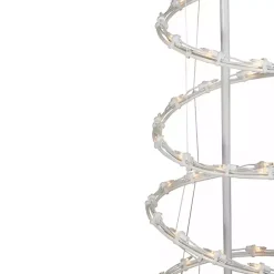 Kirklands Home Pre-Lit Clear Spiral Tree, 6 ft. White