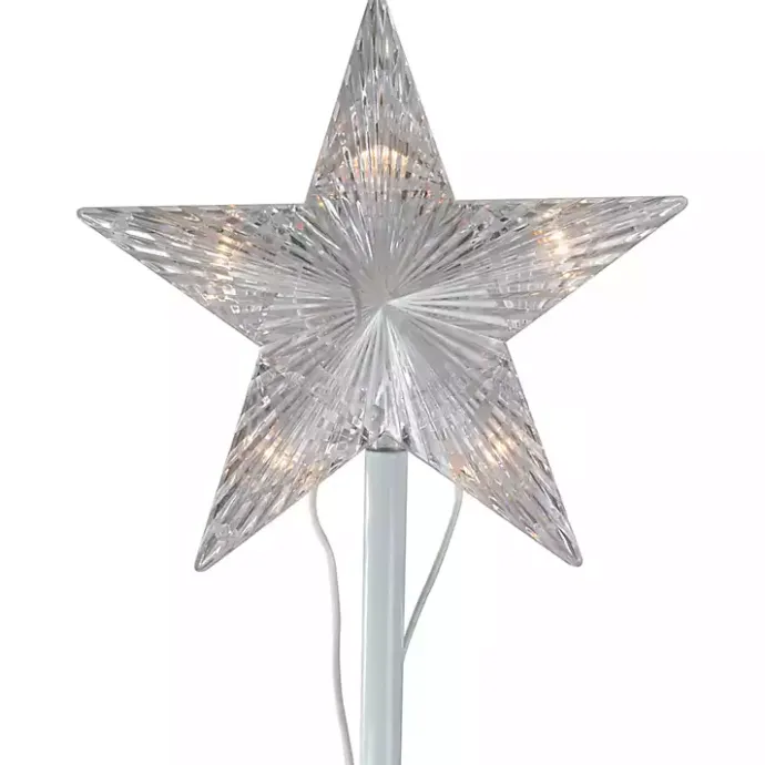 Kirklands Home Pre-Lit Clear White Spiral Tree, 4 ft.