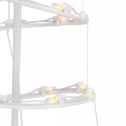 Kirklands Home Pre-Lit Clear White Spiral Tree, 4 ft.