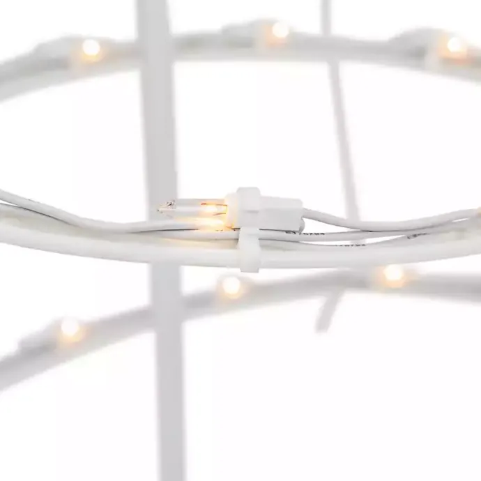 Kirklands Home Pre-Lit Clear White Spiral Tree, 4 ft.