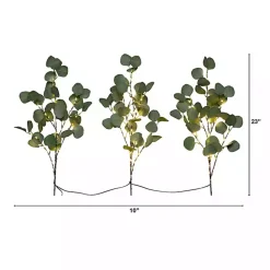 Outlet Kirklands Home Pre-Lit Eucalyptus 3-pc. Bouquet Green