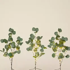 Outlet Kirklands Home Pre-Lit Eucalyptus 3-pc. Bouquet Green