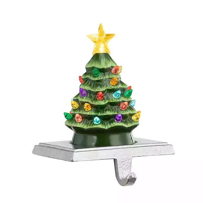 Online Kirklands Home Pre-Lit Evergreen Christmas Stocking Hanger