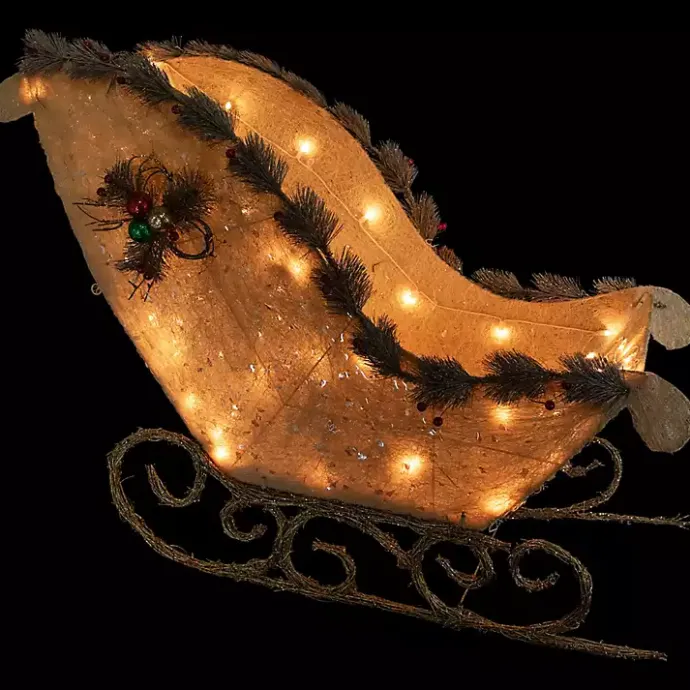 Best Kirklands Home Pre-Lit Sleigh Decoration Ivory