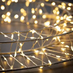 Hot Kirklands Home Pre-Lit Metallic Christmas Wreath Silver