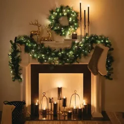 Sale Kirklands Home Pre-Lit Mixed Pine and Pinecone Christmas Wreath