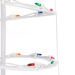 Sale Kirklands Home Pre-Lit Multicolor White Spiral Trees, Set of 2