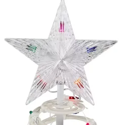 Sale Kirklands Home Pre-Lit Multicolor White Spiral Trees, Set of 2