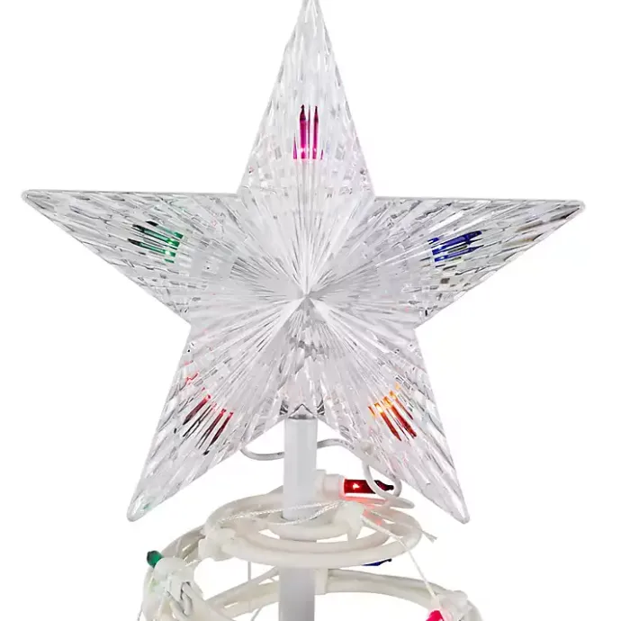 New Kirklands Home Pre-Lit Multicolor White Spiral Trees, Set of 3