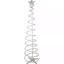 New Kirklands Home Pre-Lit Multicolor White Spiral Tree, 6 ft.