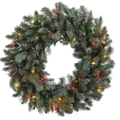 Best Kirklands Home Pre-Lit Multicolored Pine Branch Wreath
