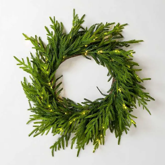 Best Kirklands Home Pre-lit Norfolk ery Wreath Green