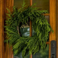 Best Kirklands Home Pre-lit Norfolk ery Wreath Green