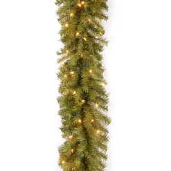 Hot Kirklands Home Pre-Lit Norwood Fir Christmas Garland Green
