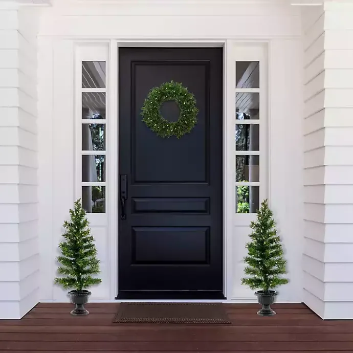 Online Kirklands Home Pre-Lit 3-pc. Christmas ery Set Green