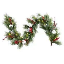 Clearance Kirklands Home Pre-Lit Pine Leaves & Pinecones Christmas Garland
