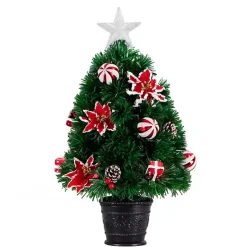 Clearance Kirklands Home Pre-Lit Poinsettia Christmas Tree Arrangement