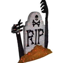 Kirklands Home Pre-Lit RIP Tombstone Outdoor Decoration