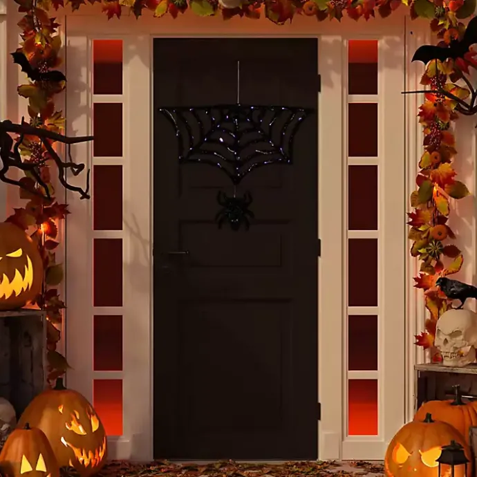 Hot Kirklands Home Pre-Lit Spider and Web Outdoor Decoration Black