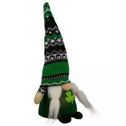 New Kirklands Home Pre-Lit St. Patrick's Day Girl Gnome Figurine