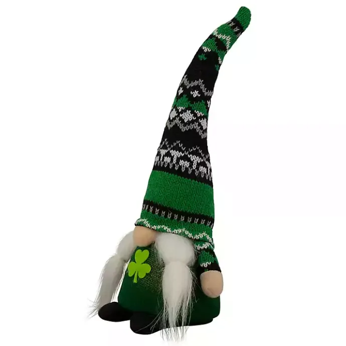 New Kirklands Home Pre-Lit St. Patrick's Day Girl Gnome Figurine