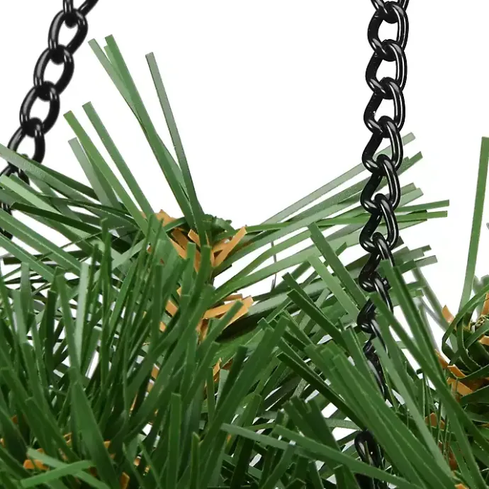 Sale Kirklands Home Pre-Lit Tiffany Fir Christmas Hanging Basket Green