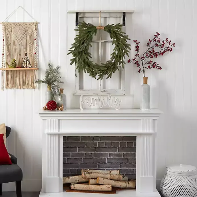 Clearance Kirklands Home Pre-Lit Twine Bound Pine Branch Wreath Green