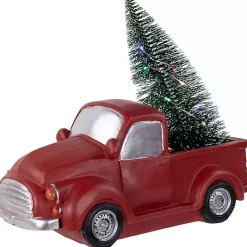 Best Kirklands Home Pre-Lit Vintage Red Tree Truck Figurine