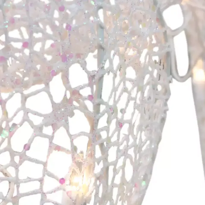 Discount Kirklands Home Pre-Lit White Mesh Red Bow Christmas Reindeer