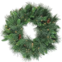 Sale Kirklands Home Pre-Lit White Valley Pine Wreath Green