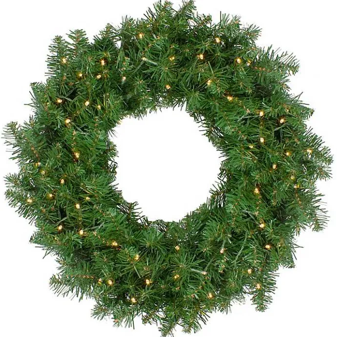 Online Kirklands Home Pre-Lit Whitmire Pine Christmas Wreath Green