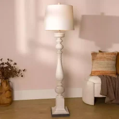 Best Kirklands Home Prussia White Floor Lamp Ivory