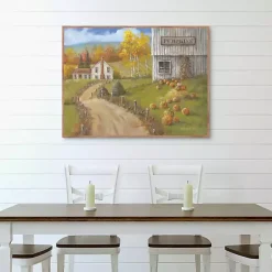 Best Kirklands Home Pumpkin Farm Framed Canvas Art Print Green