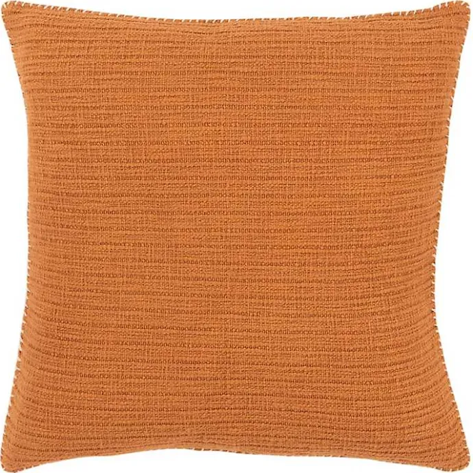 Hot Kirklands Home Pumpkin Subtle Striped Oversized Pillow Orange