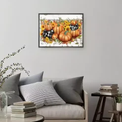 Sale Kirklands Home Pumpkins and Sunflowers Framed Canvas Art Print