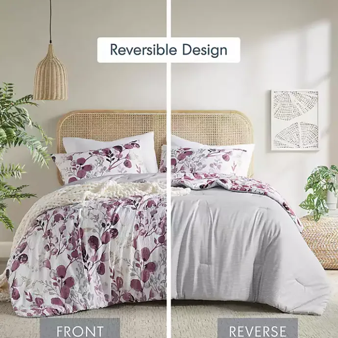 Hot Kirklands Home Purple Botanical 3-pc. King Comforter Set