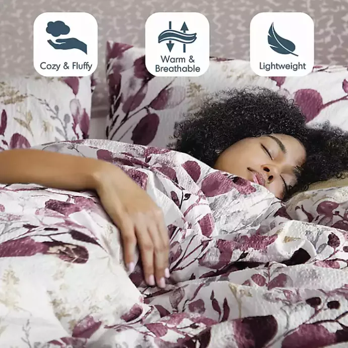 Hot Kirklands Home Purple Botanical 3-pc. King Comforter Set